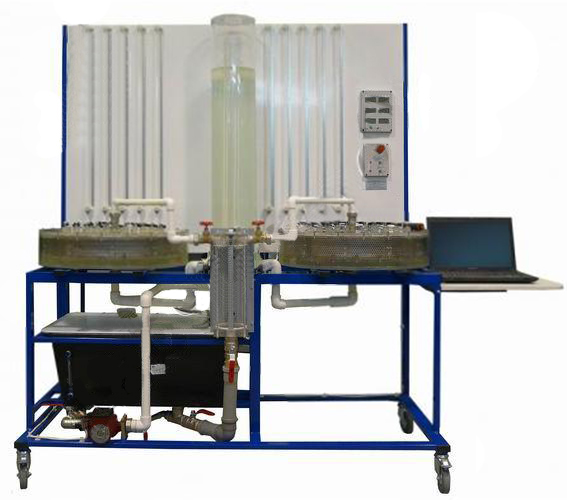 Лабораторный стенд «Гидравлические характеристики модели нефтяного пласта».  НФТ-МНП-ГХ-011-4ЛР-01-ПК