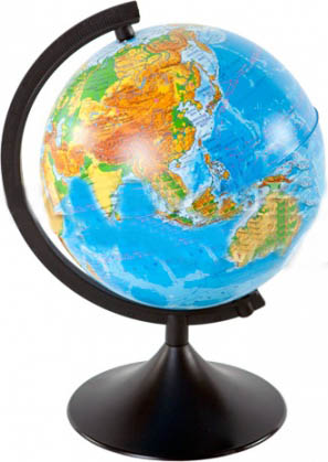 Глобус Земли физический диаметр 210 мм