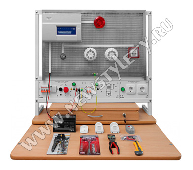 Набор для монтажа и наладки на электромонтажном столе (панели) систем радиальной охранной и пожарной сигнализации НМН1-РСОПС (Настольное исполнение, ручная версия)