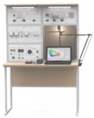 Типовой комплект учебного оборудования "Энергоаудит систем освещения", исполнение стендовое с ноутбуком, ЭА-СО-СН