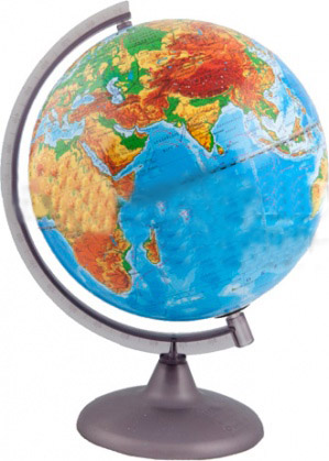 Глобус Земли физический диаметр 250 мм